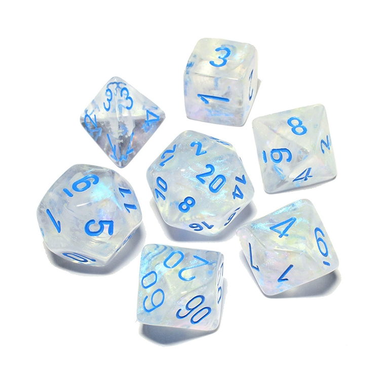 Chessex Borealis Mini-Polyhedral Icicle/Light Blue 7-Die Set